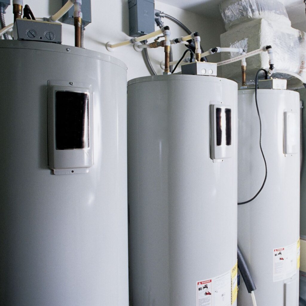 commercial water heaters in an apartment building