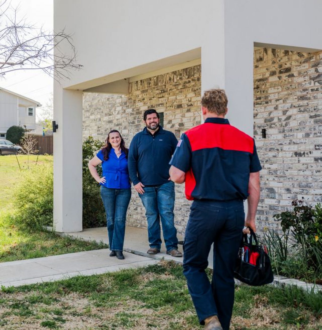 Expert Service Squad Plumbing technician inspecting drain cleanliness in Grapevine, TX