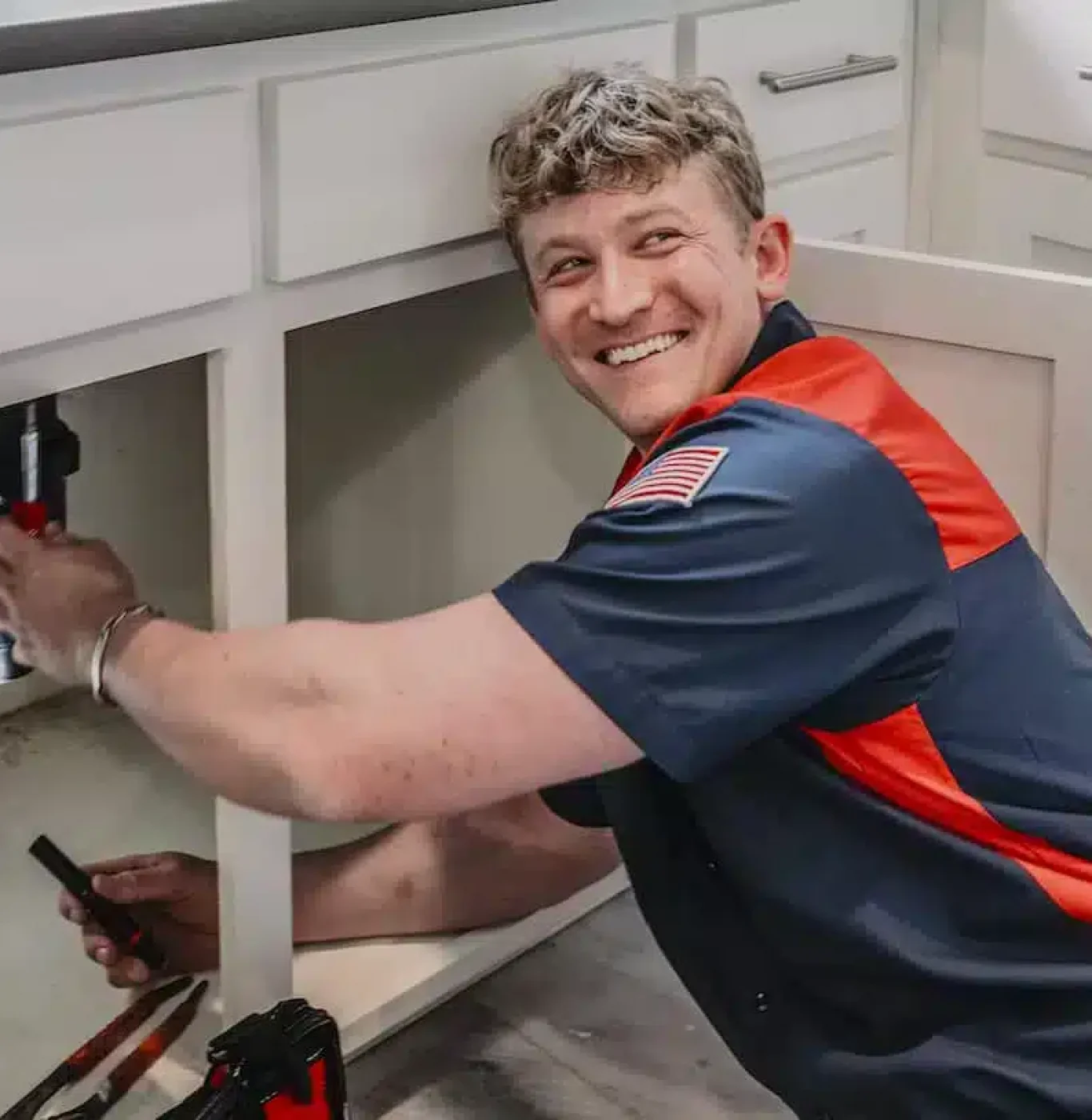 Service Squad Plumbing plumber performing leak detection