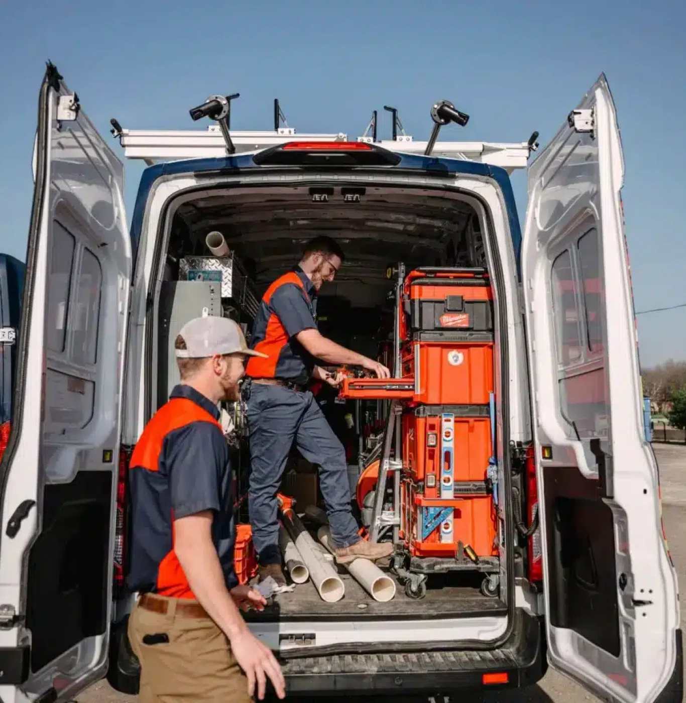 Service Squad Plumbing performing plumbing inspection